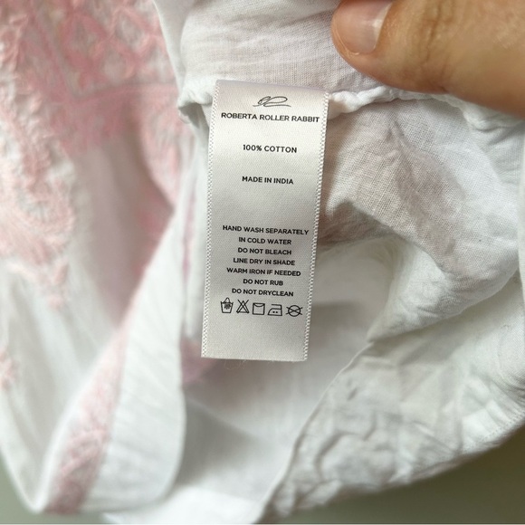 Roberta Roller Rabbit women’s embroidered cotton Faith tunic top - Picture 7 of 8